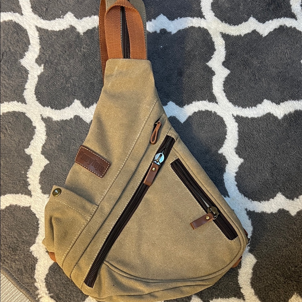 Stylish Tan Sling Backpack for Women